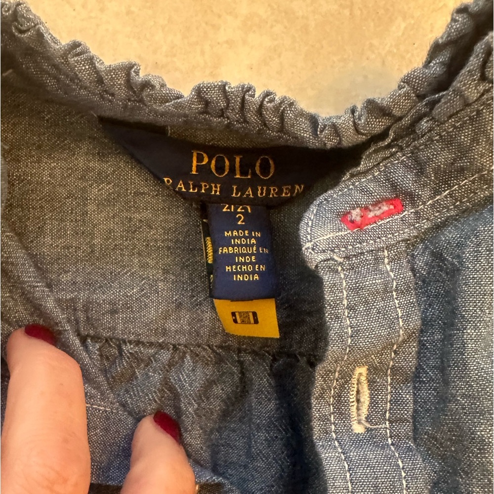 EUC Polo Ralph Lauren Denim Dress/Tunic - 2T - Picture 3 of 4